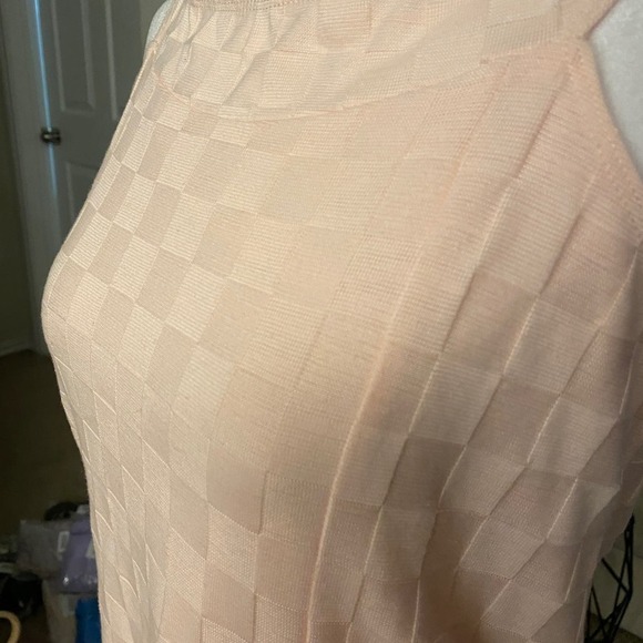 Urban Outfitters Shift Mini Dress Sleeveless Side Slit Coral Pink Size Small - Picture 7 of 8